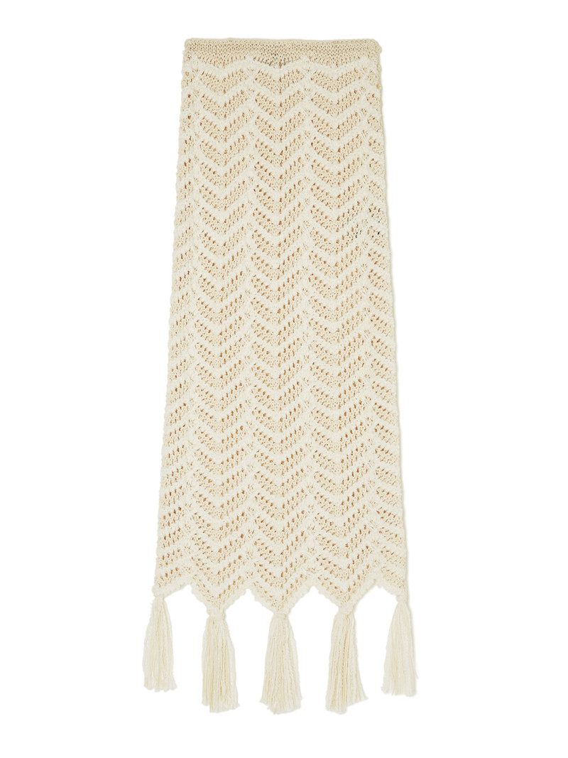 Alanui Natural Chevron Skirt outlook