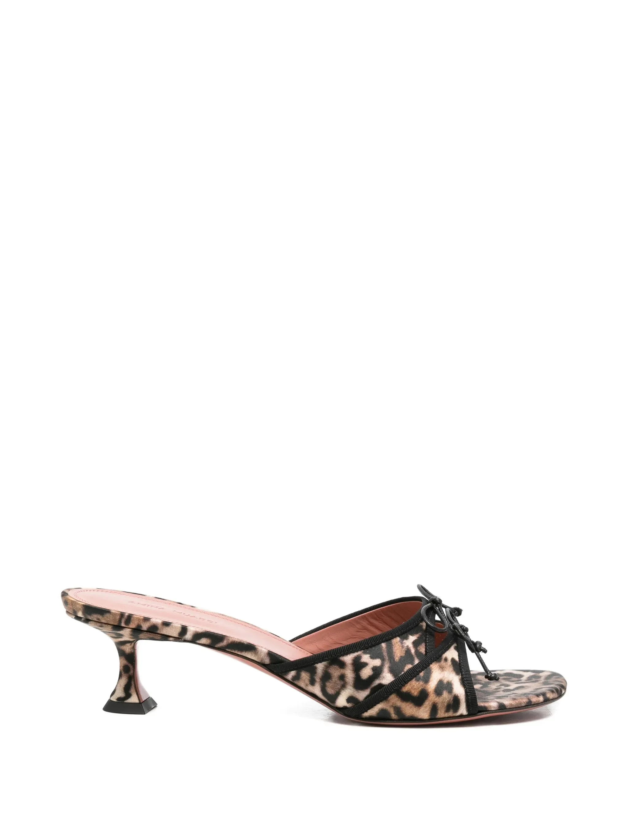 Eleonora leopard-print tie-detail mules - 1