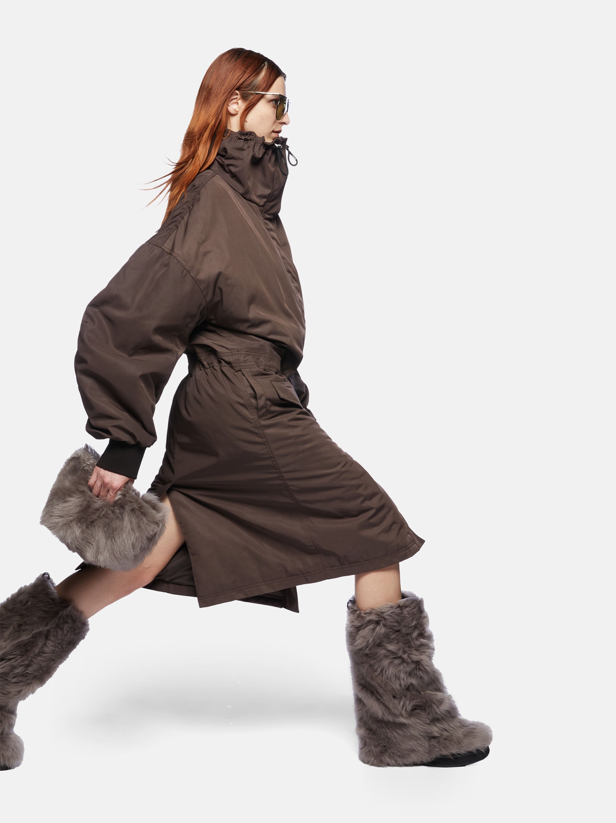 BROWN LONG COAT - 4