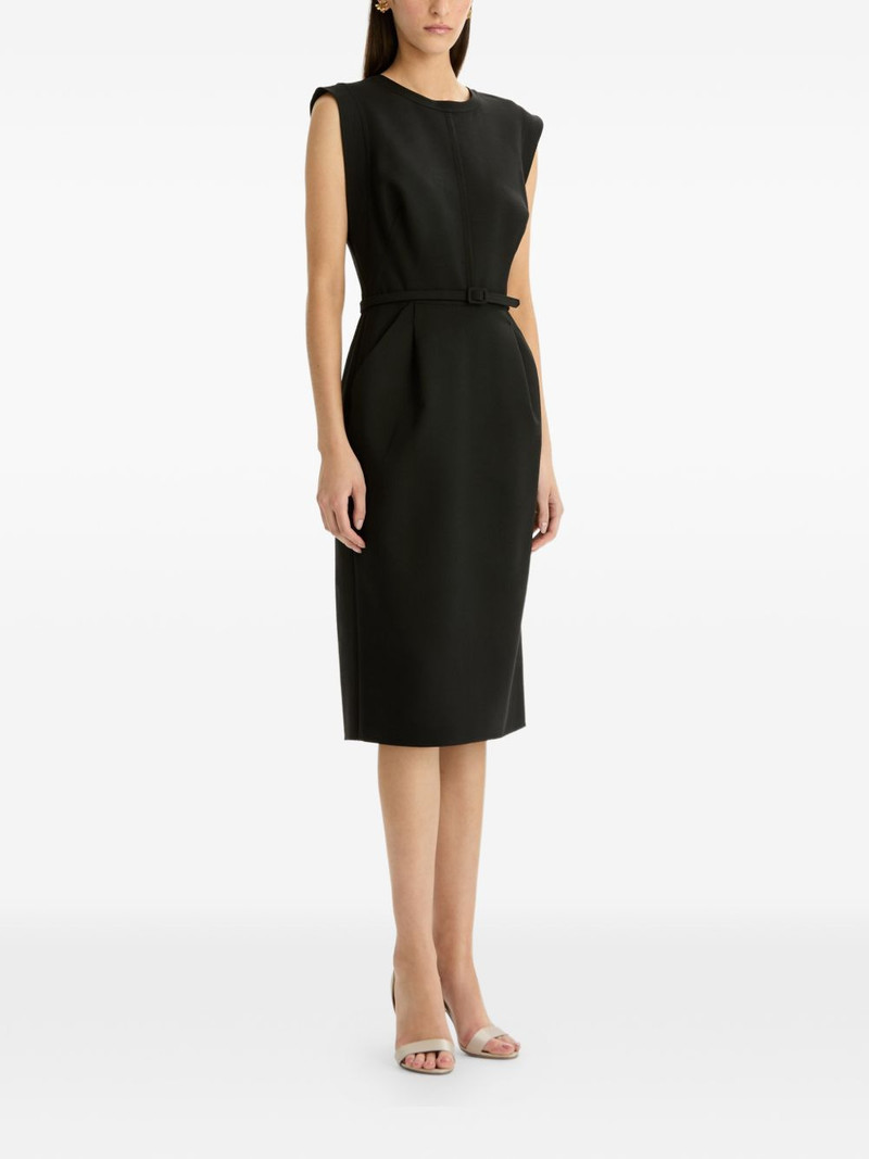 stitch-detailed wool-blend pencil dress 3