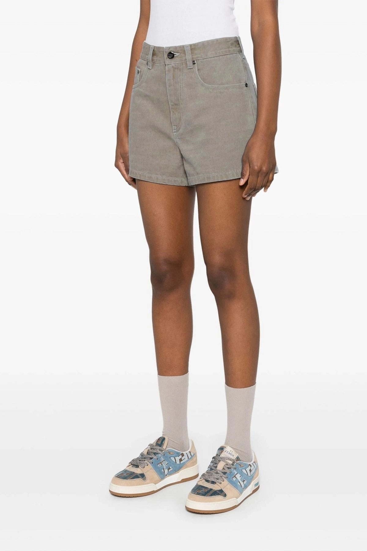 Fendi Women 'Fendi Stamp 1925' Shorts - 2
