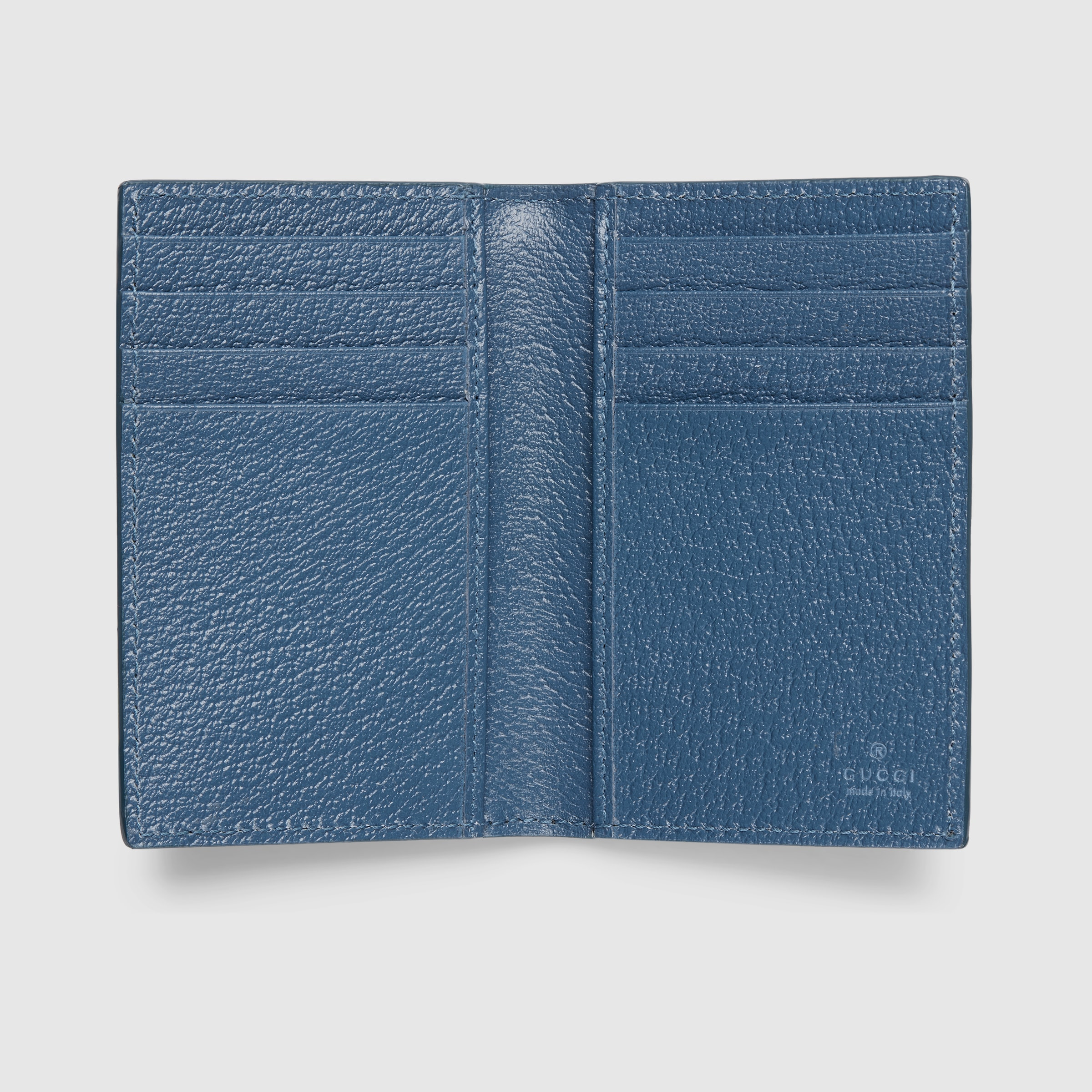 Blue interior GG long card case - 2