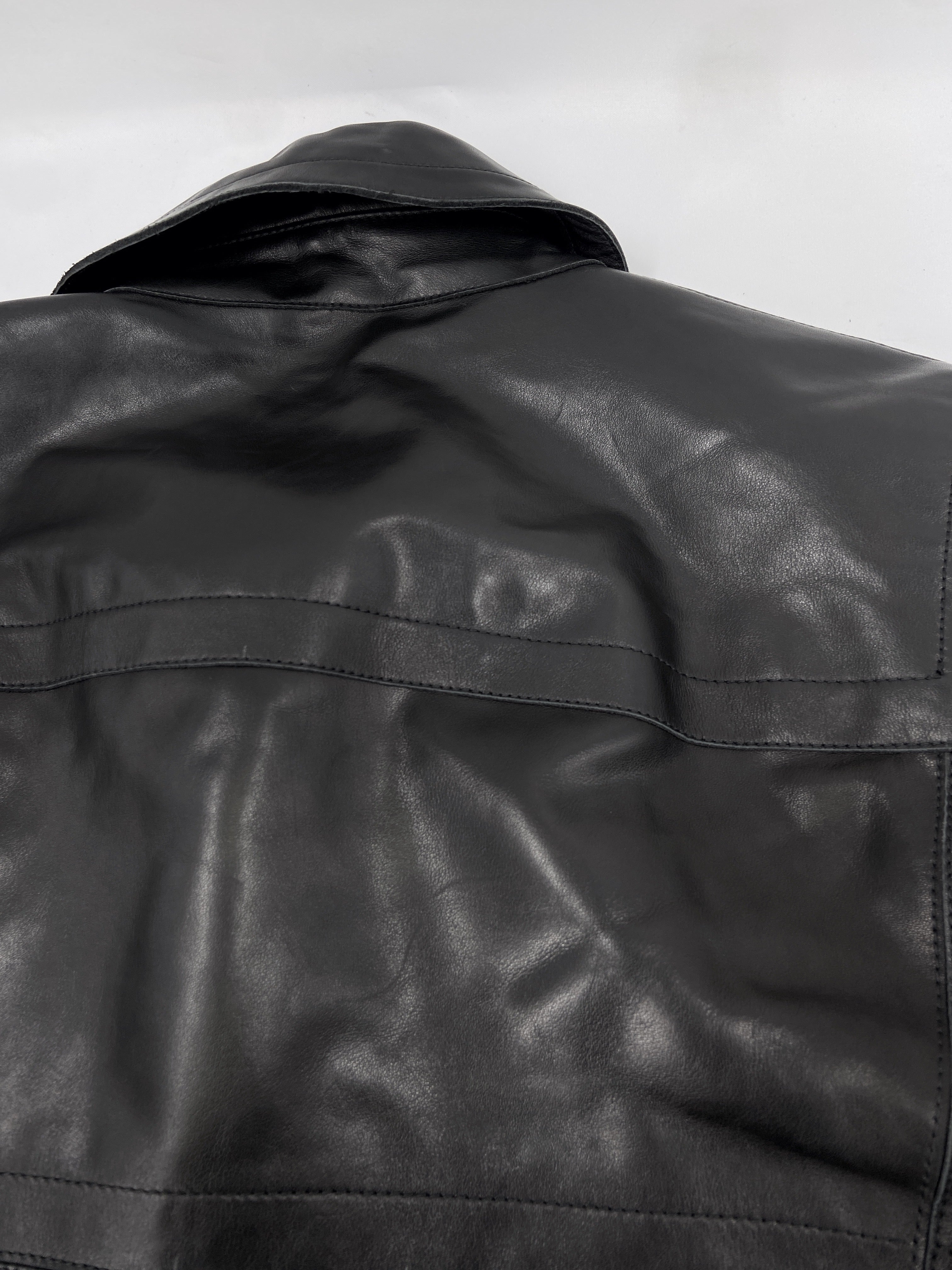 zOthers - Dirk Bikkembergs Fall 1996  Bungee Cord Cock Ring Bondage Lambskin Leather Coat Jacket 46 - 17