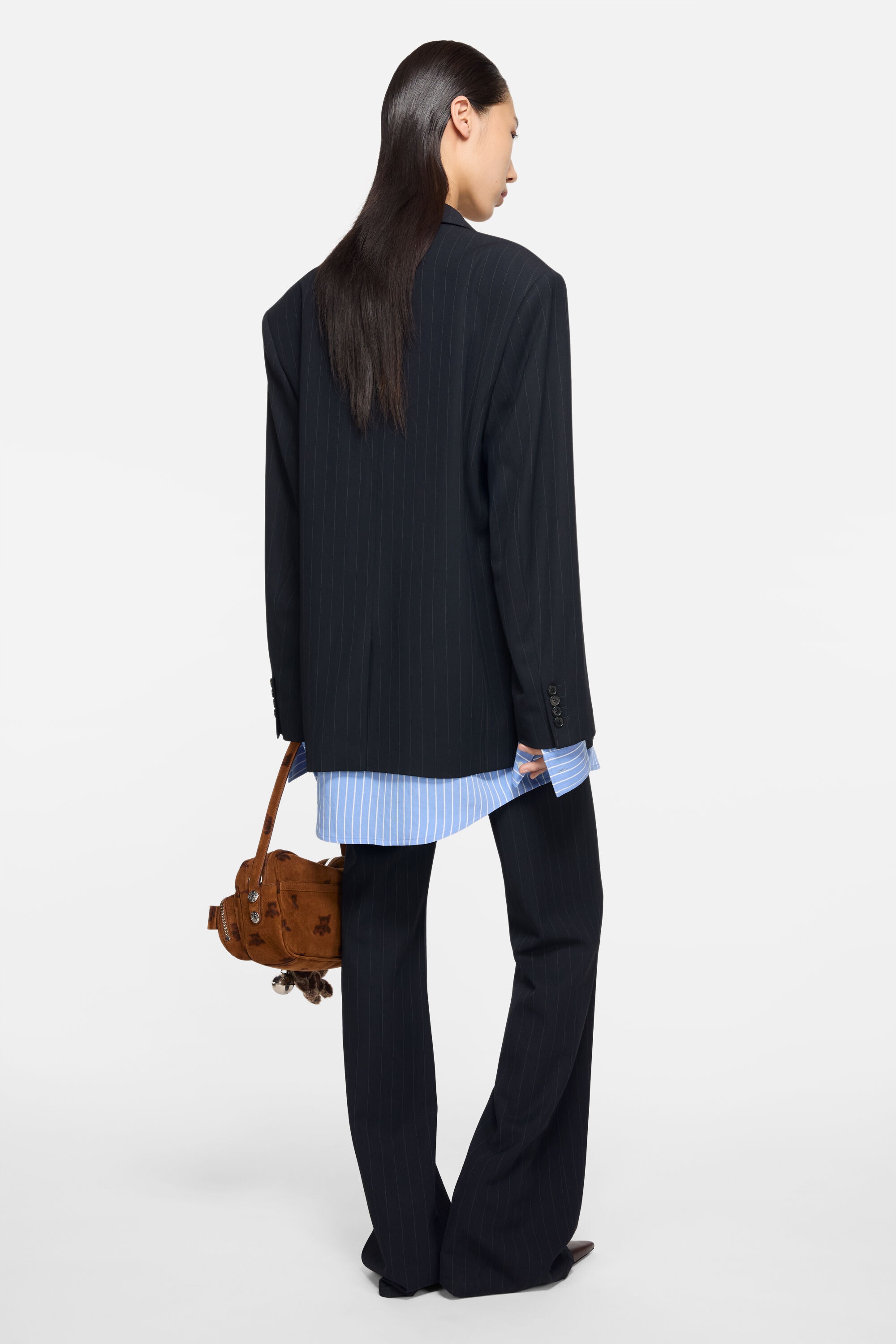 Pinstripe trousers - Navy - 5