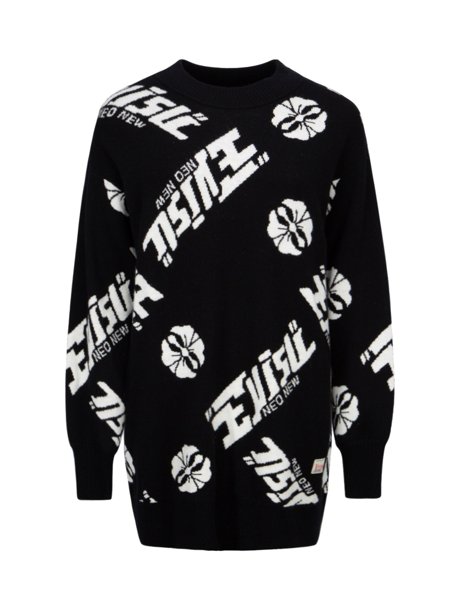 ALLOVER KAMON AND LOGO JACQUARD SWEATER - 14