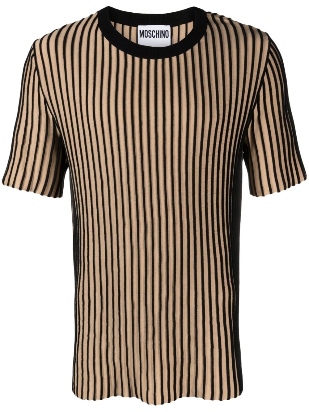 3D-striped cotton T-shirt - 1