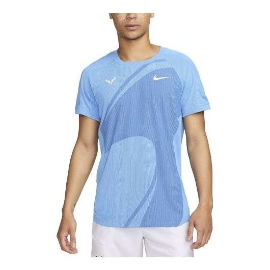 Nike Dri-Fit Rafa Short-Sleeve Tennis T-Shirts 'University Blue' DV2877-412 - 1