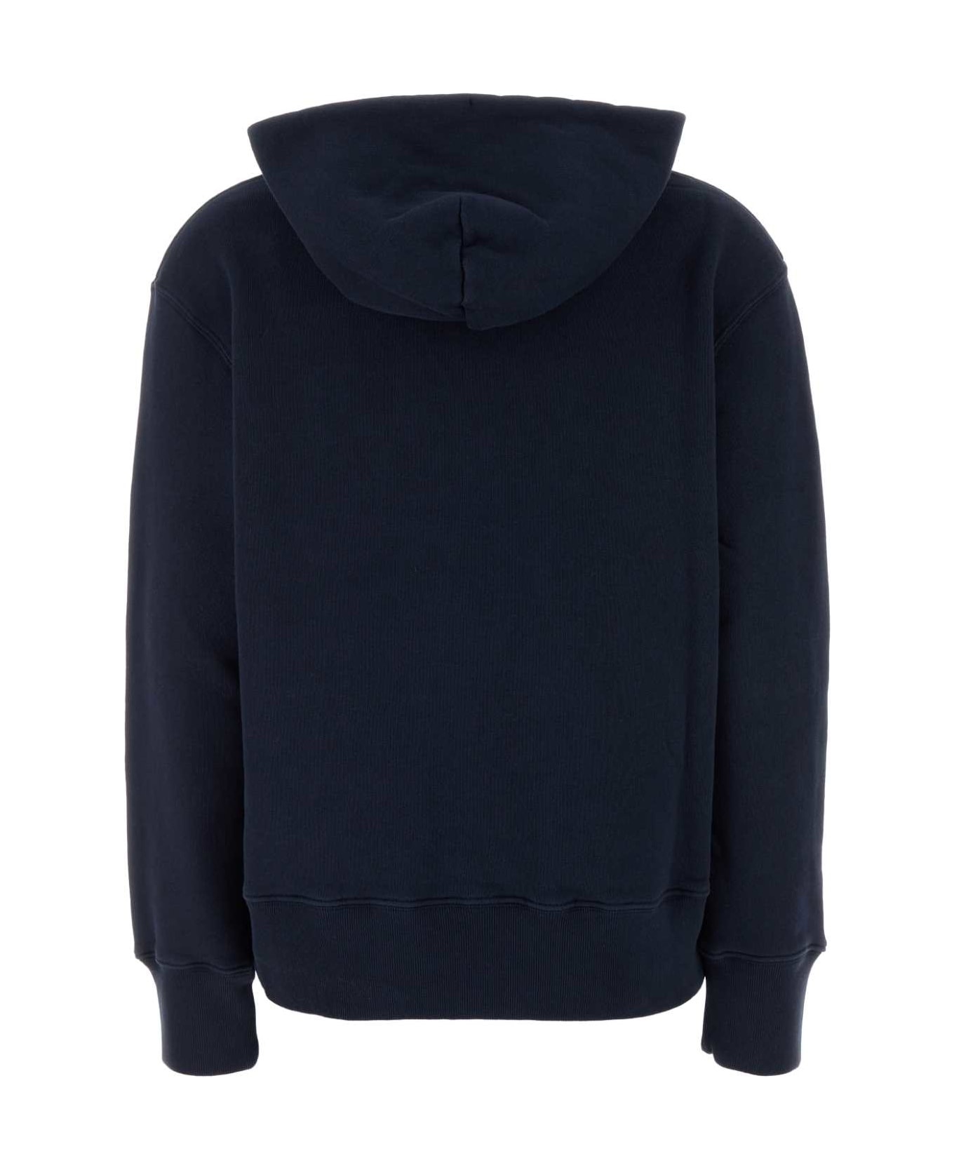 Navy Blue Cotton Main Wom Sweatshirt - 2