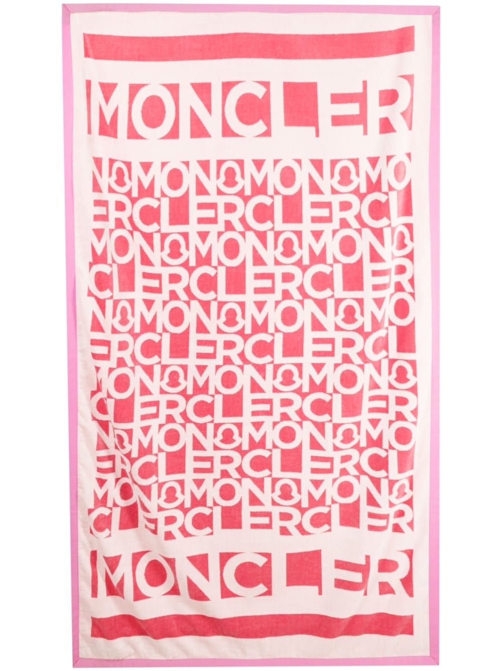 logo-print cotton towel - 3