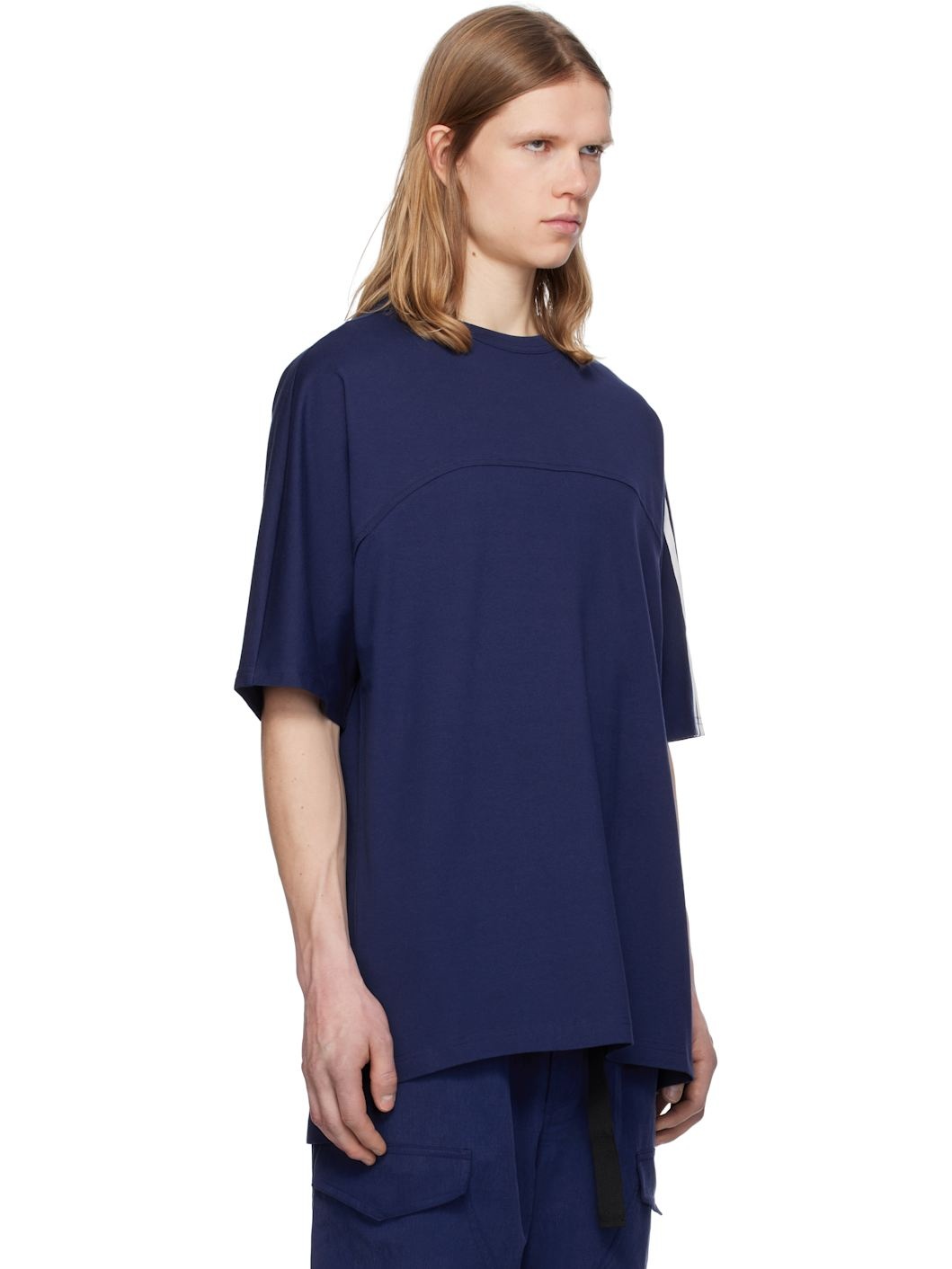 Blue 3-Stripes Short Sleeve T-shirt - 2