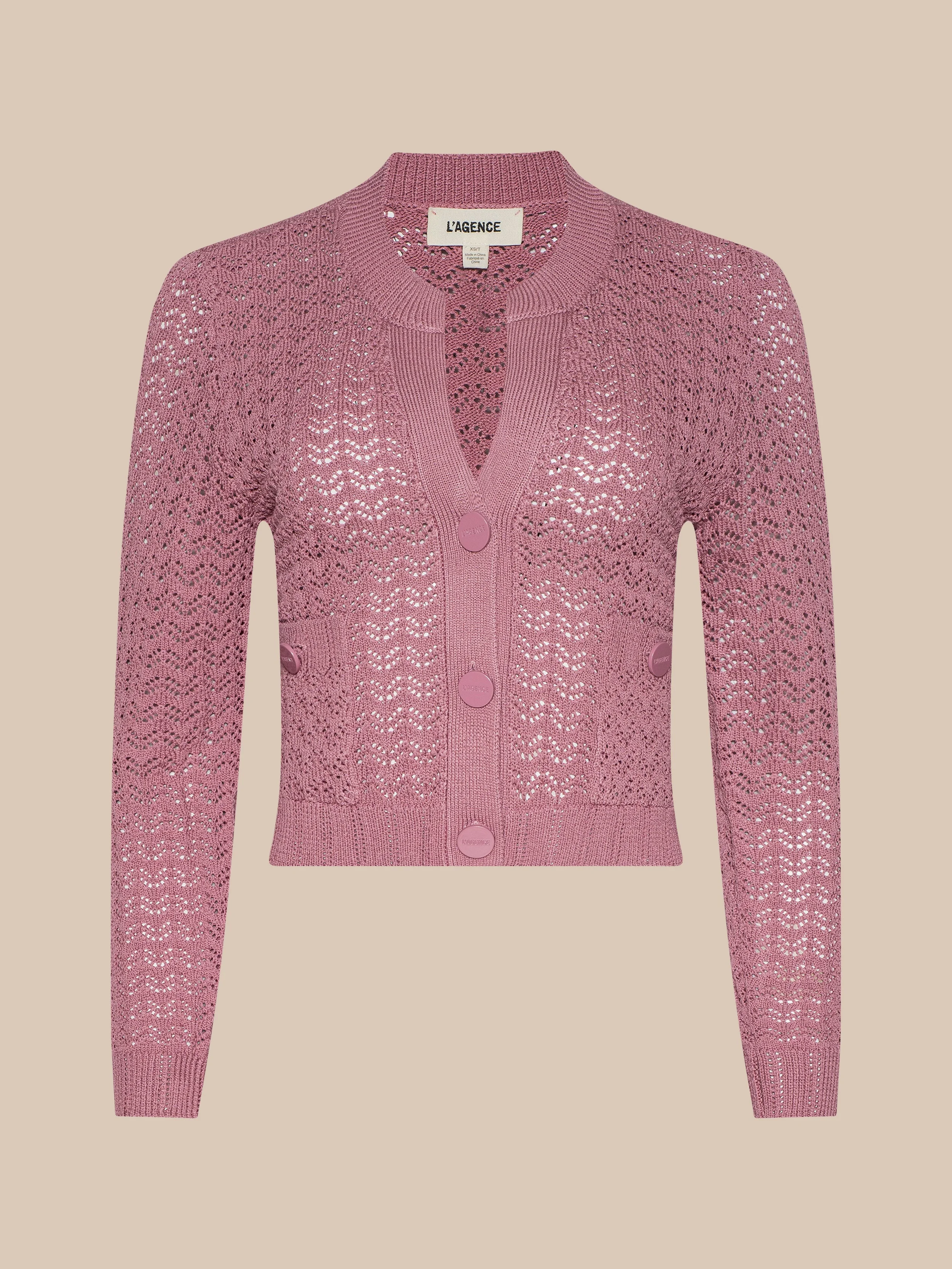 Orla Pointelle Knit Cardigan - 1