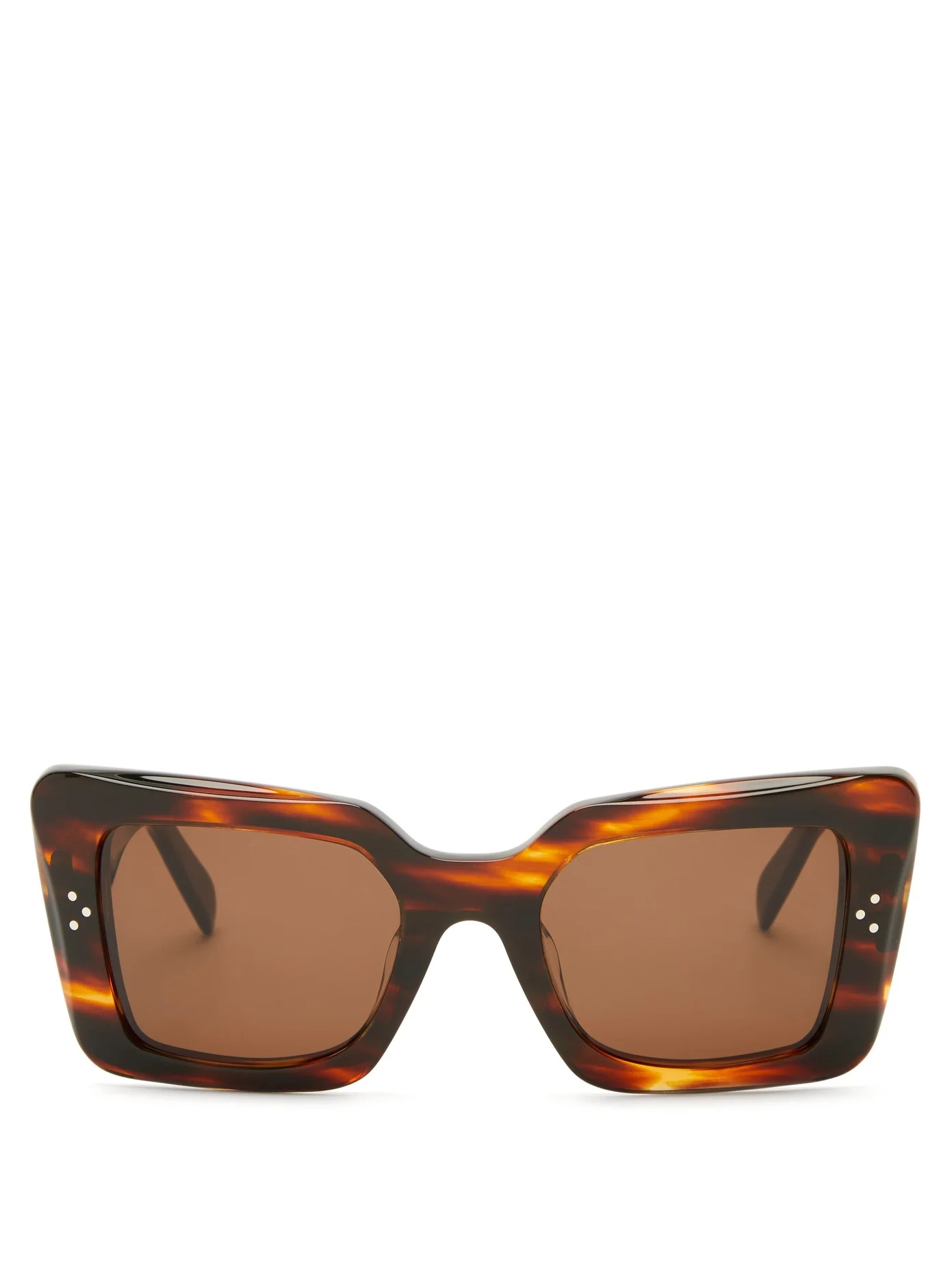 Rectangular tortoiseshell-acetate sunglasses - 1