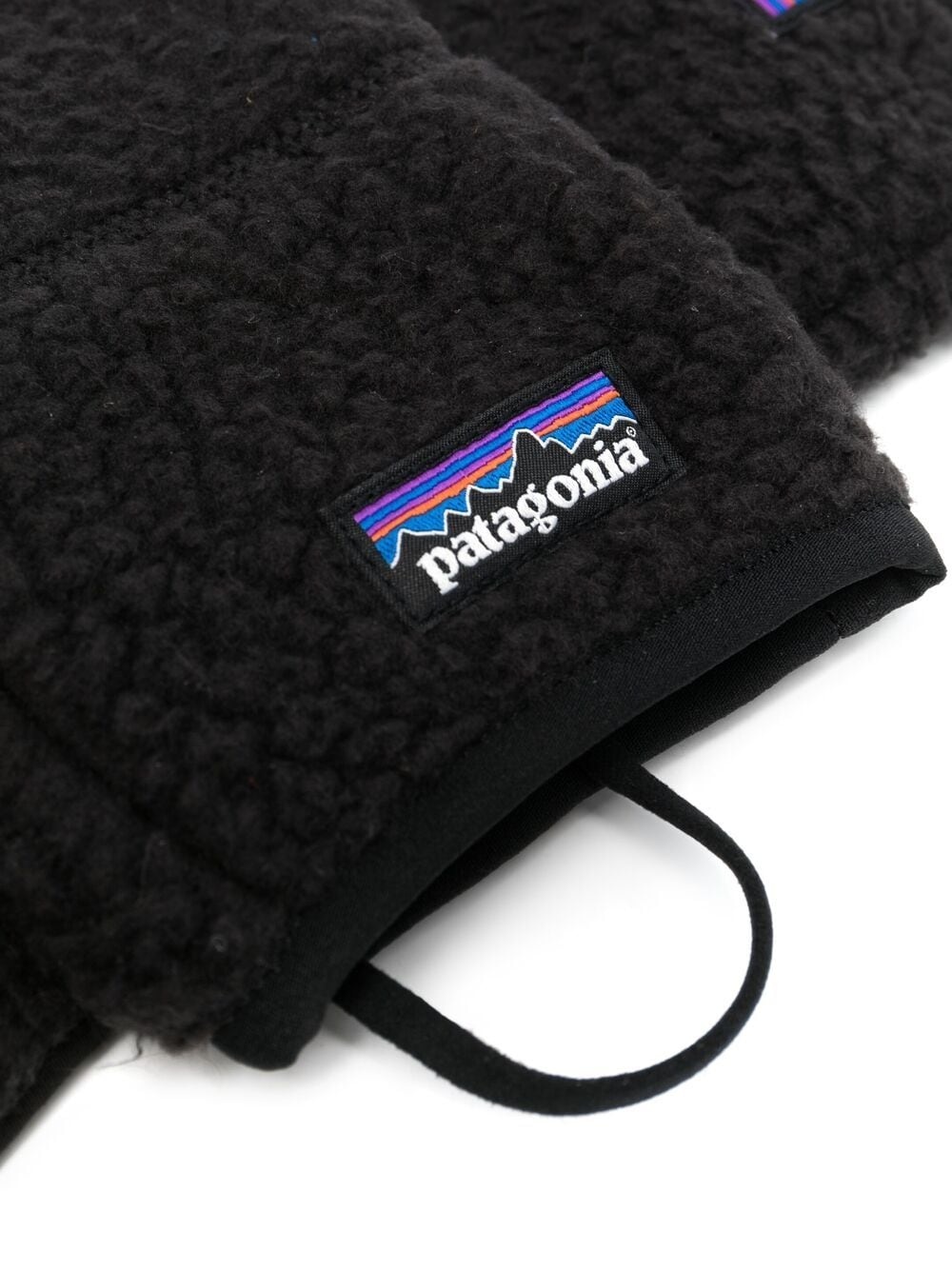logo-patch fleece gloves - 2