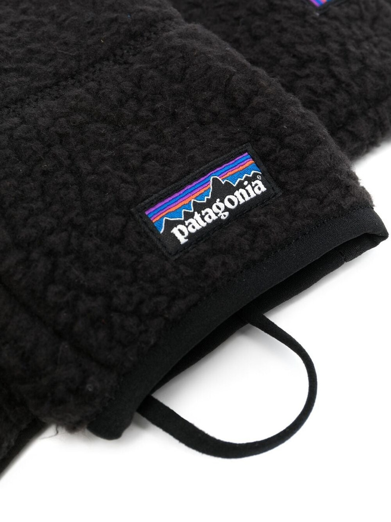 Patagonia logo-patch fleece gloves outlook