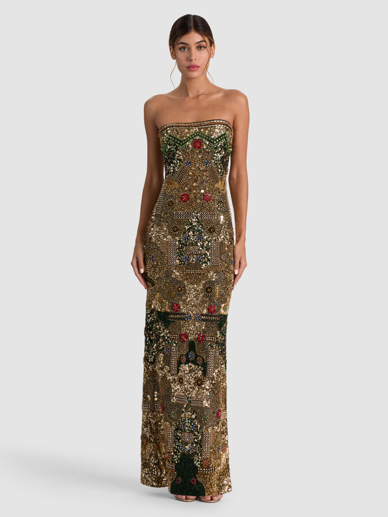 DELORA EMBELLISHED STRAPLESS GOWN 5