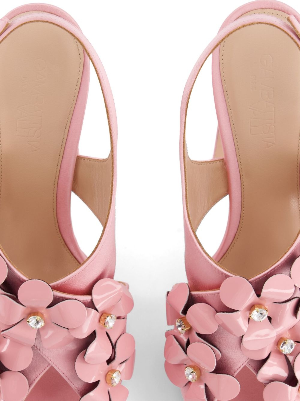 floral-appliqué sandals - 2