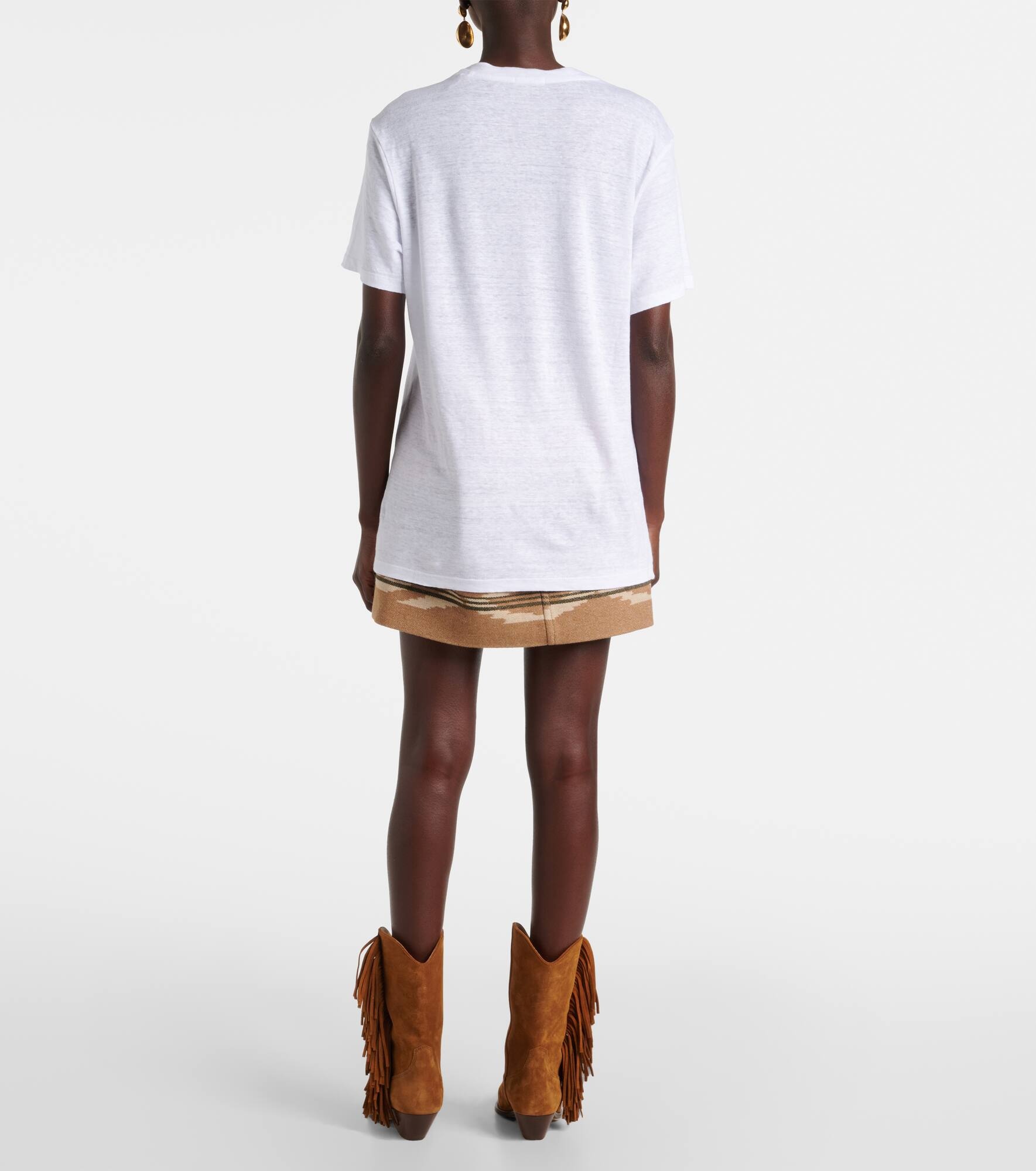Zewel printed linen T-shirt - 3