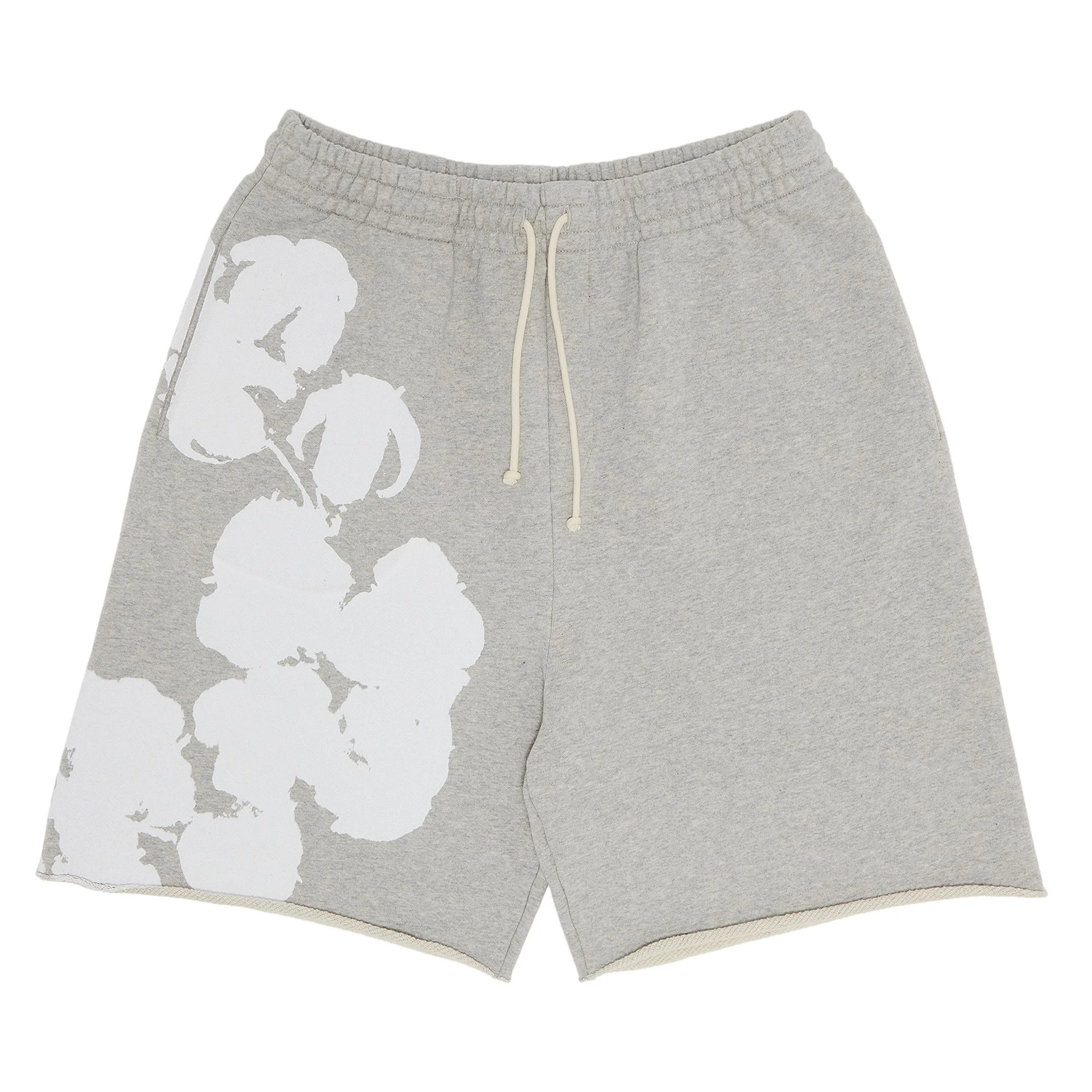 Denim Tears Big Cotton Wreath Sweat Shorts 'Grey' - 1