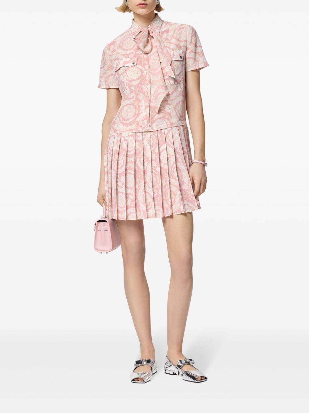 Barocco LavalliÃ¨re silk minidress - 2