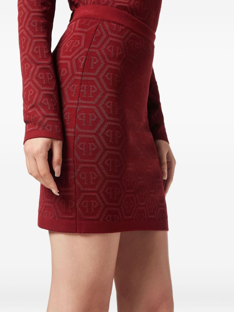 Monogram knitted mini skirt 3