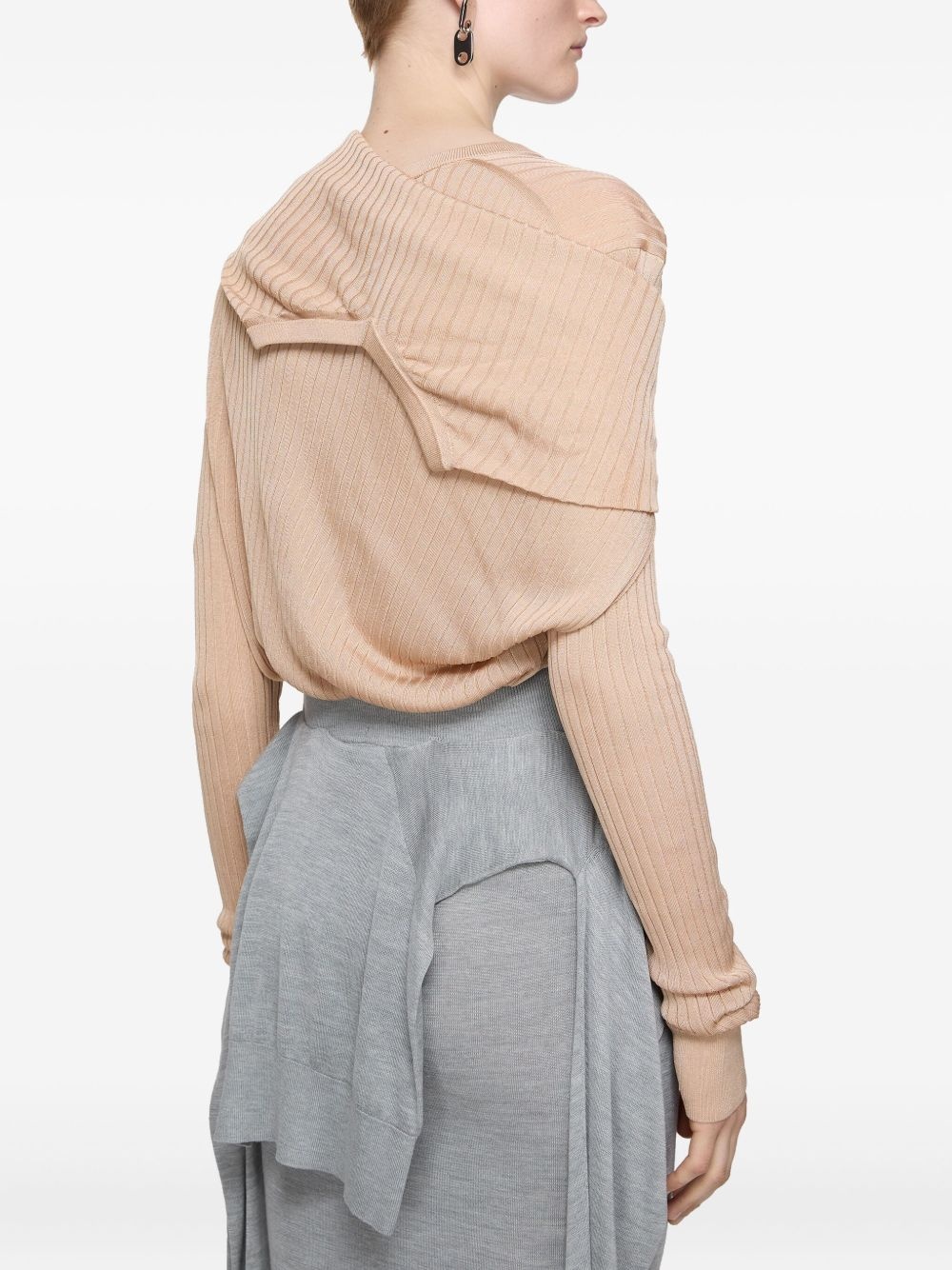 ribbed-knit cardigan - 4