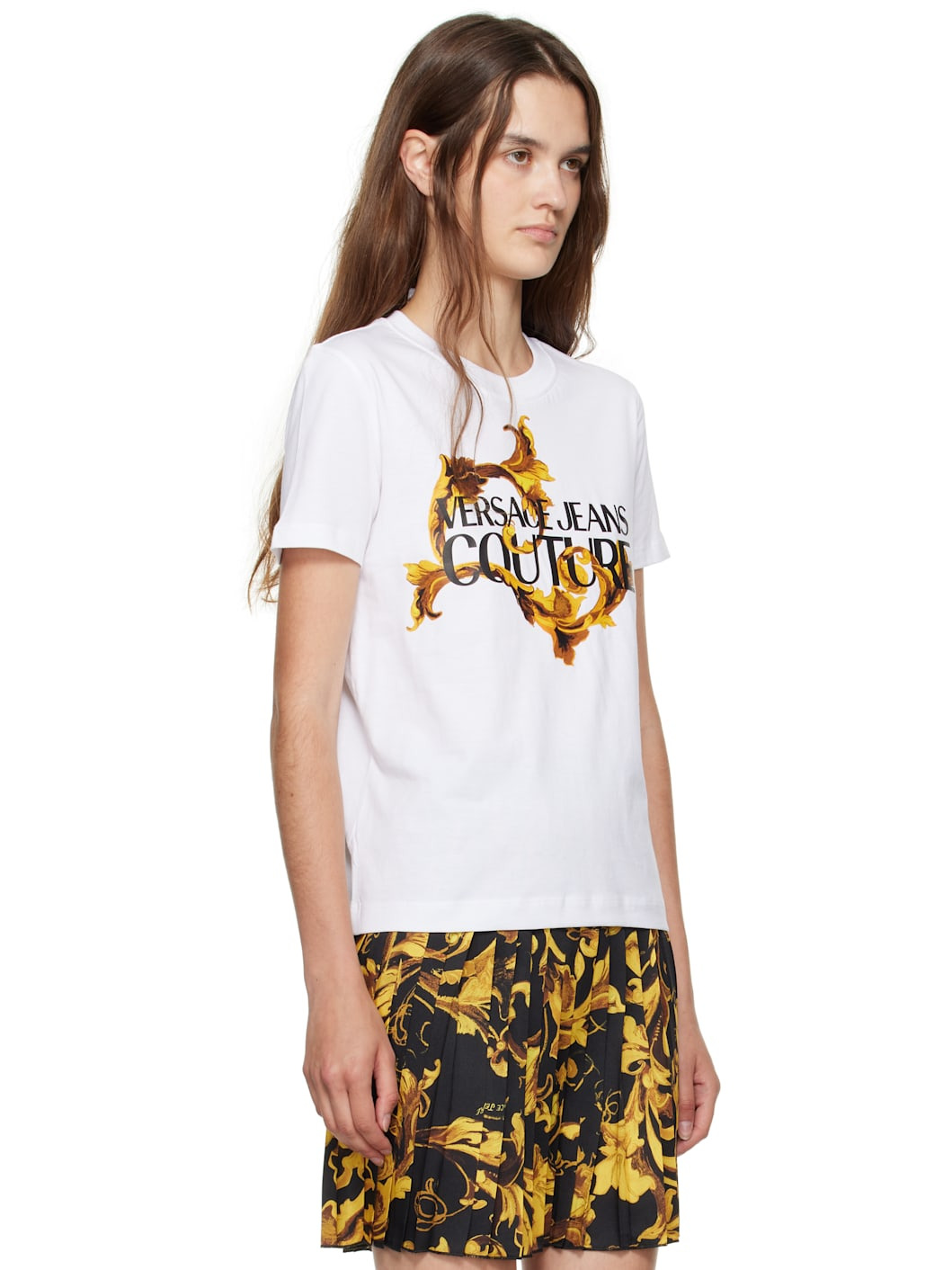 White Screen-Printed Cotton Jersey T-shirt - 2