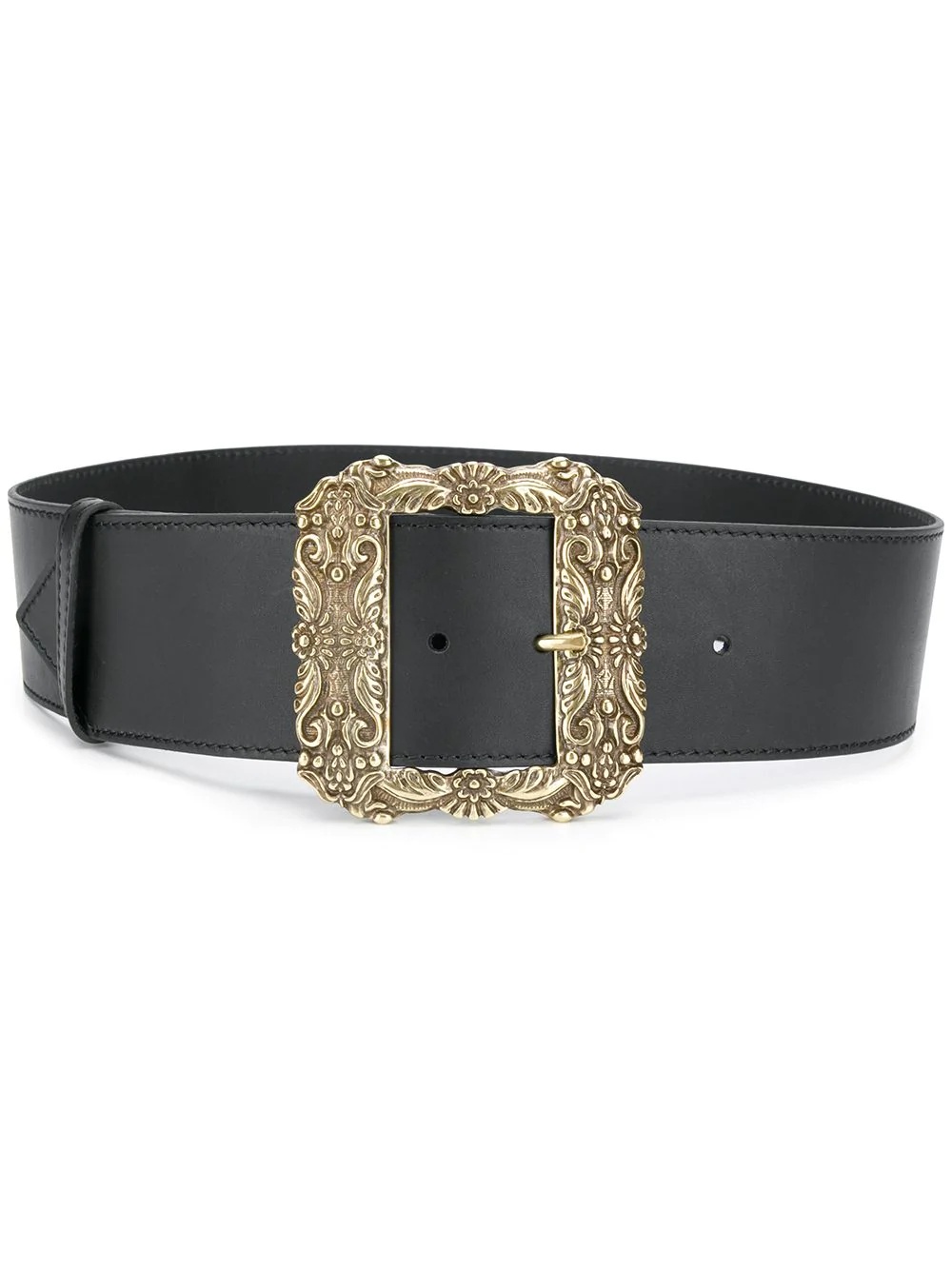 oversized square buckle belt - 1