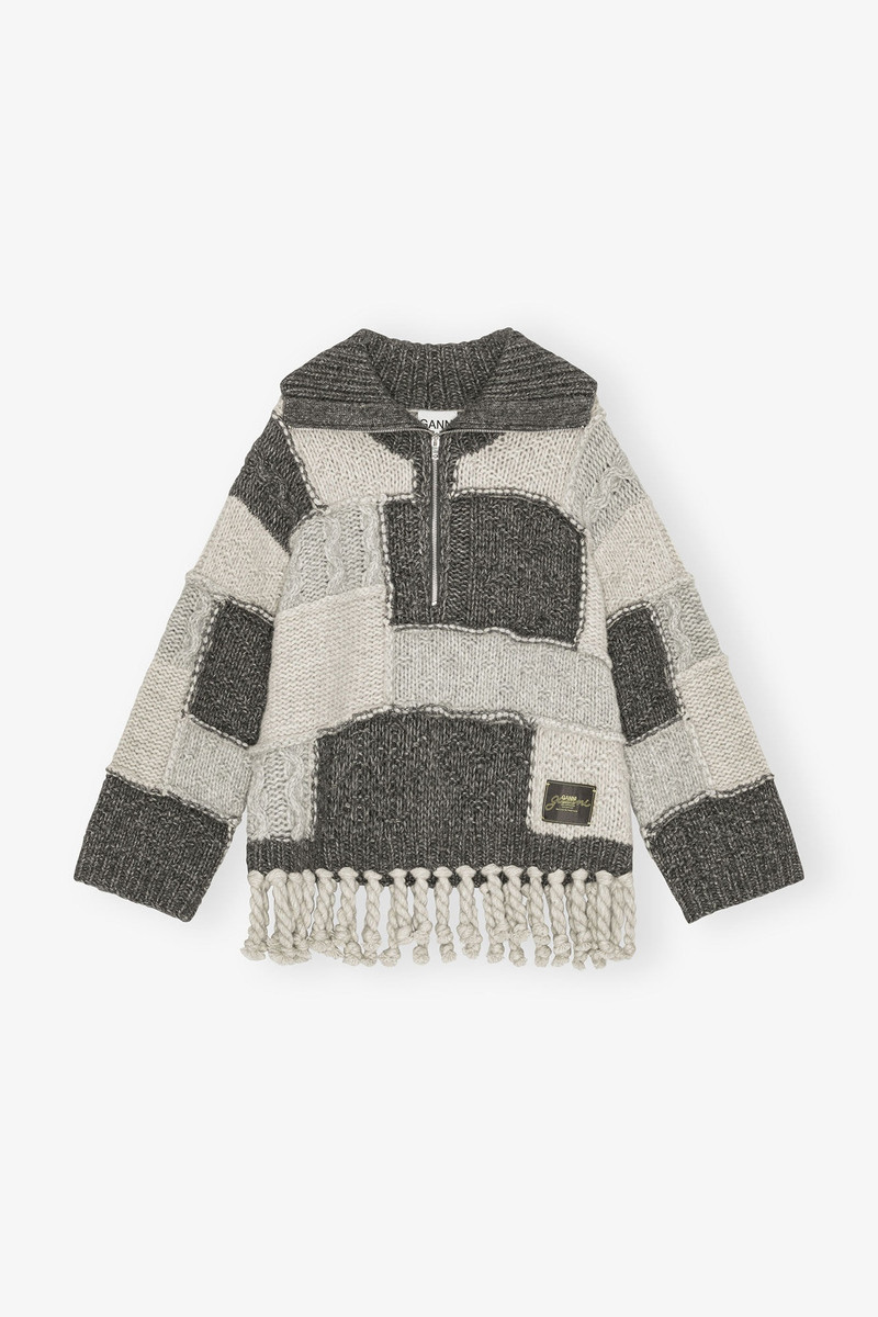 PATCHWORK FRINGE SWEATER 1