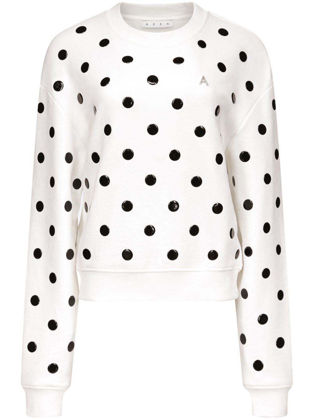 polka-dot cotton sweatshirt - 1