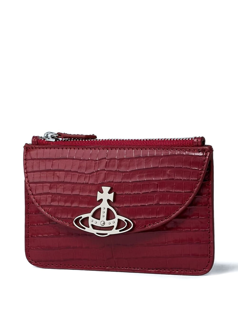 Vivienne Westwood Orb-plaque leather cardholder outlook