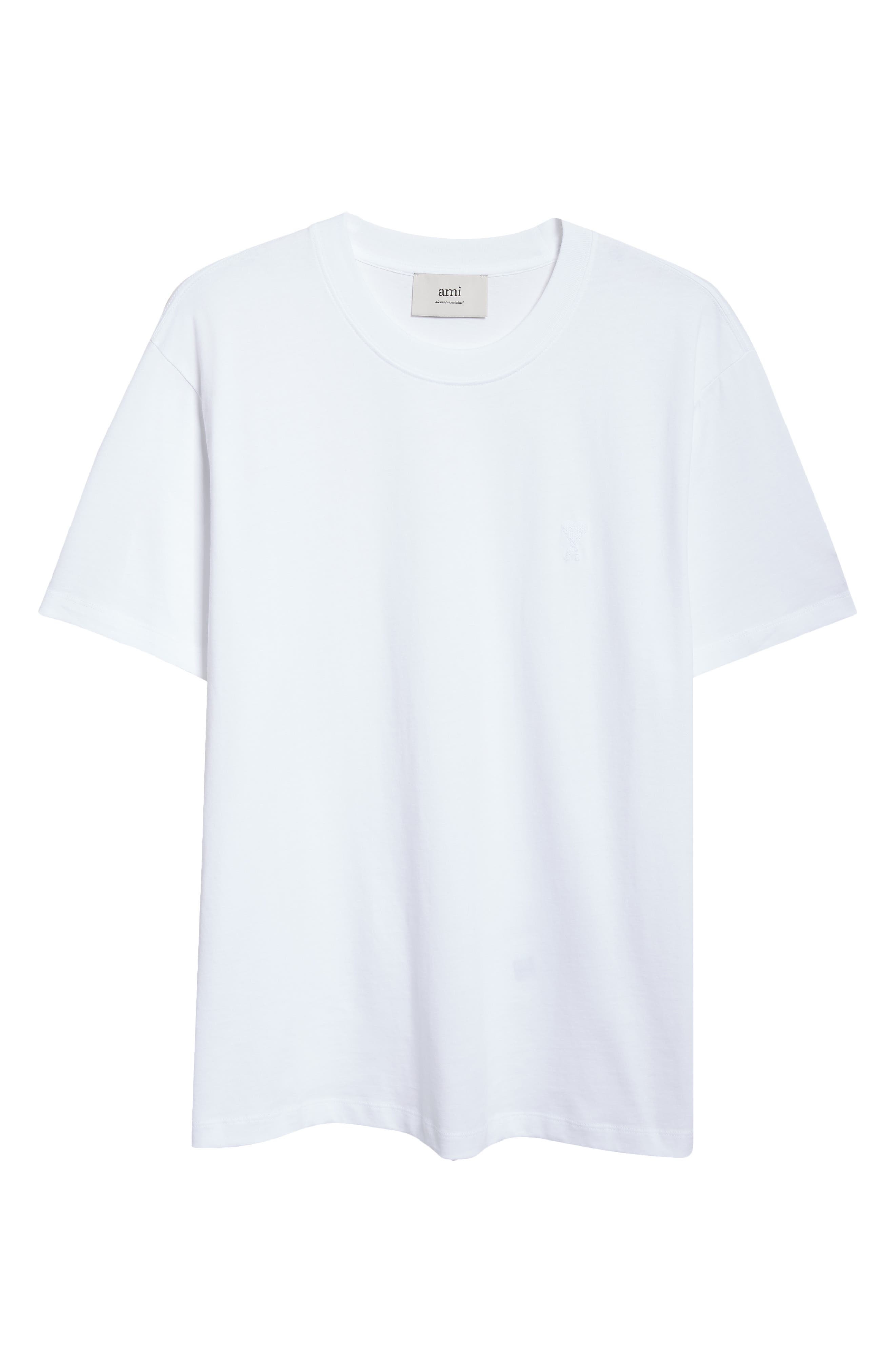 AMI PARIS Ami de Coeur Organic Cotton T-Shirt in White/100 at Nordstrom - 5