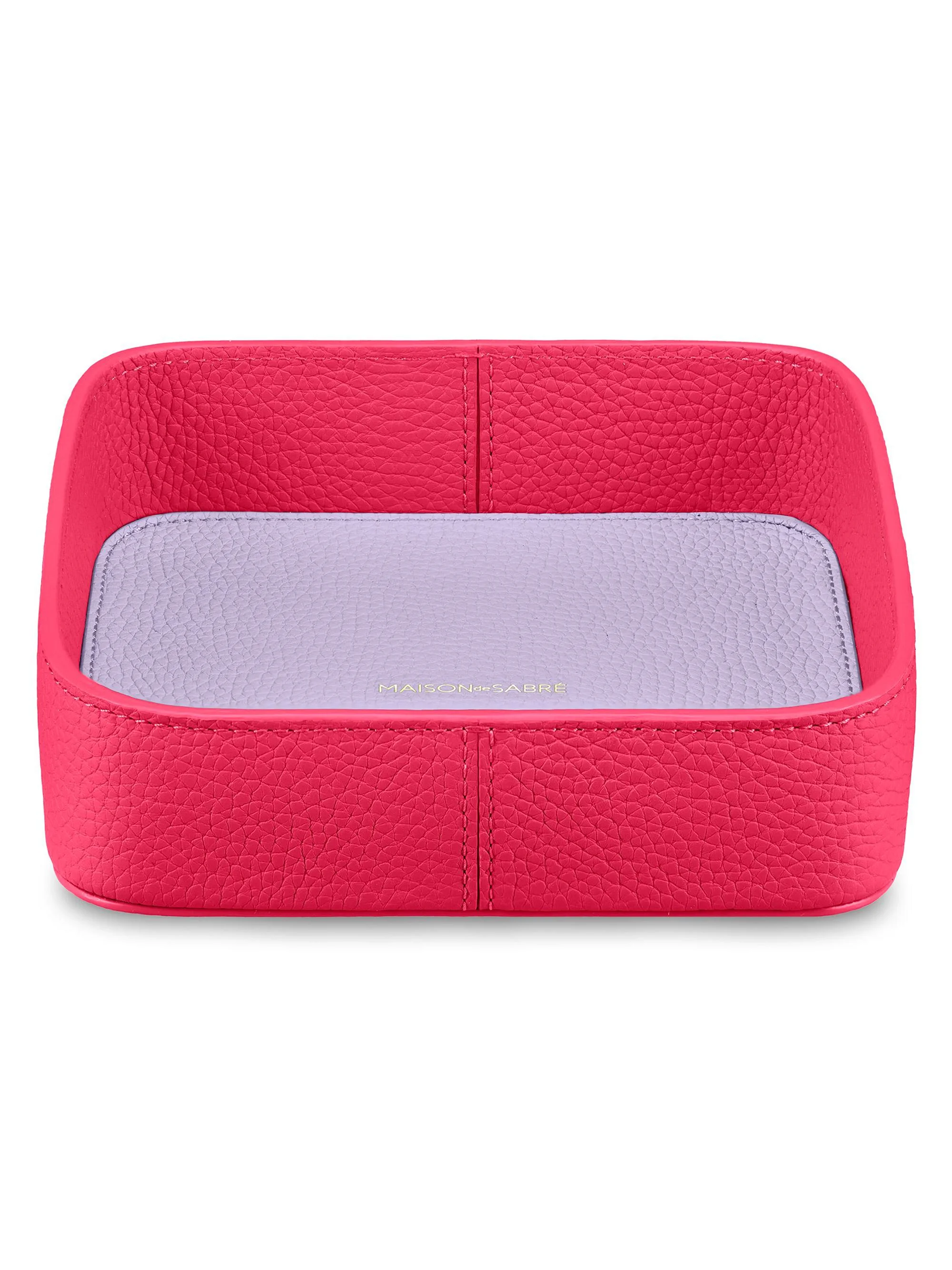 Leather Catchall Tray - Fuchsia Lavender - 1
