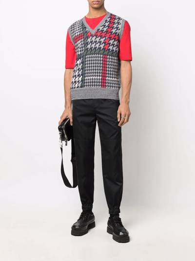 Vivienne Westwood houndstooth V-neck vest outlook