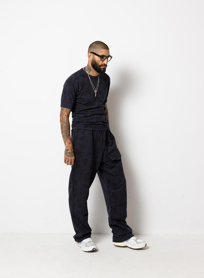 Drawstring Sweat Pant in Overdyed Camo 4