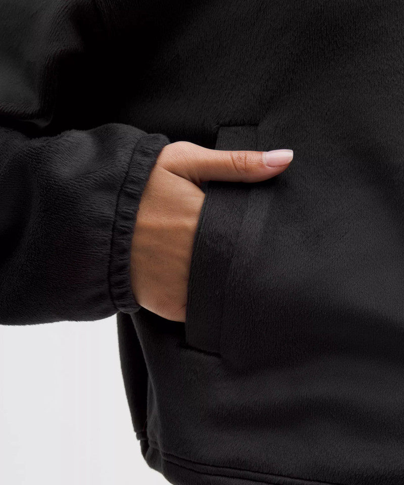 Plush Velour Oversized Half Zip 5