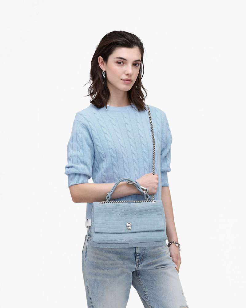 THE SUEDE CROC DUAL CONVERTIBLE SHOULDER BAG 8
