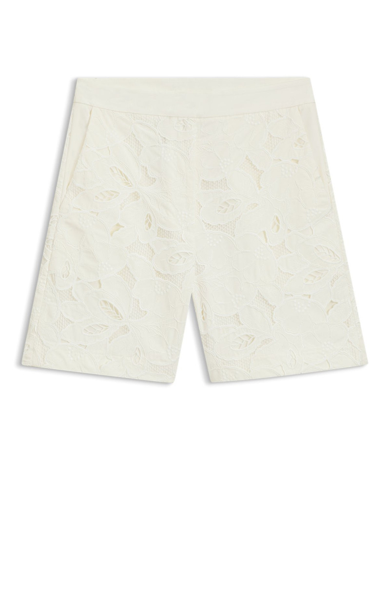 WIDE-LEG SHORTS WITH BRODERIE ANGLAISE 1