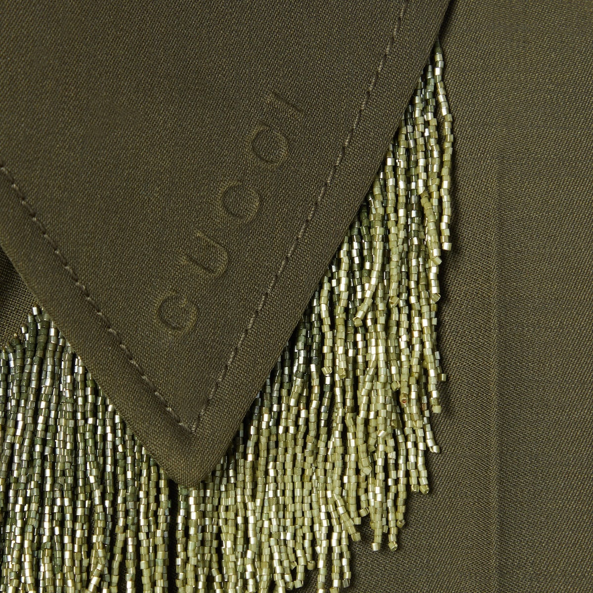 Wool coat with beaded fringe - 5
