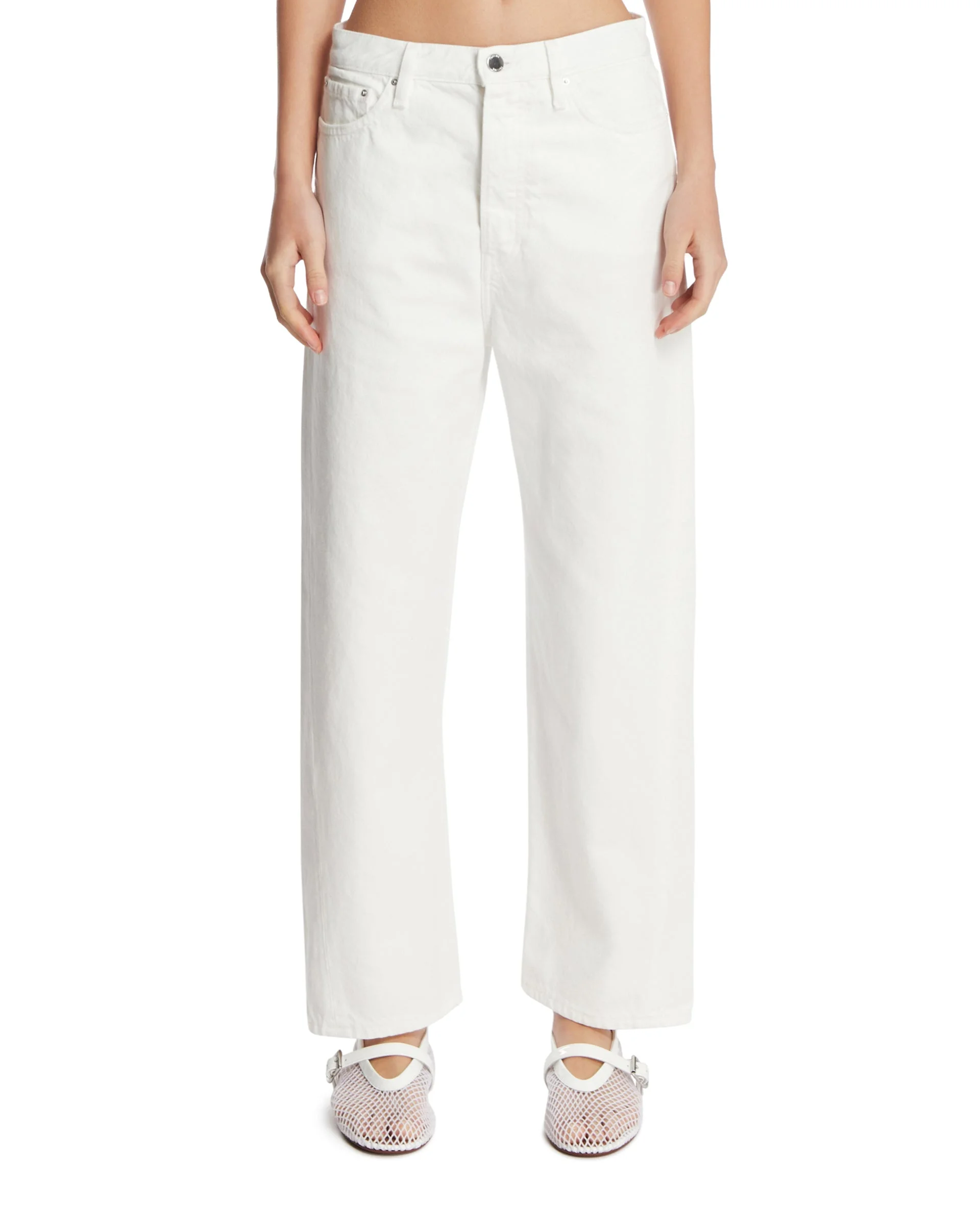 White Twisted Jeans - 1