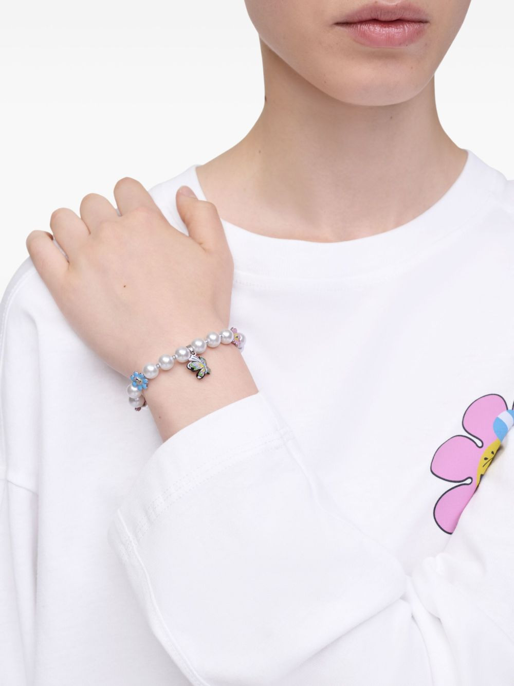 x Hattie Stewart Garden Pearl Station bracelet - 2