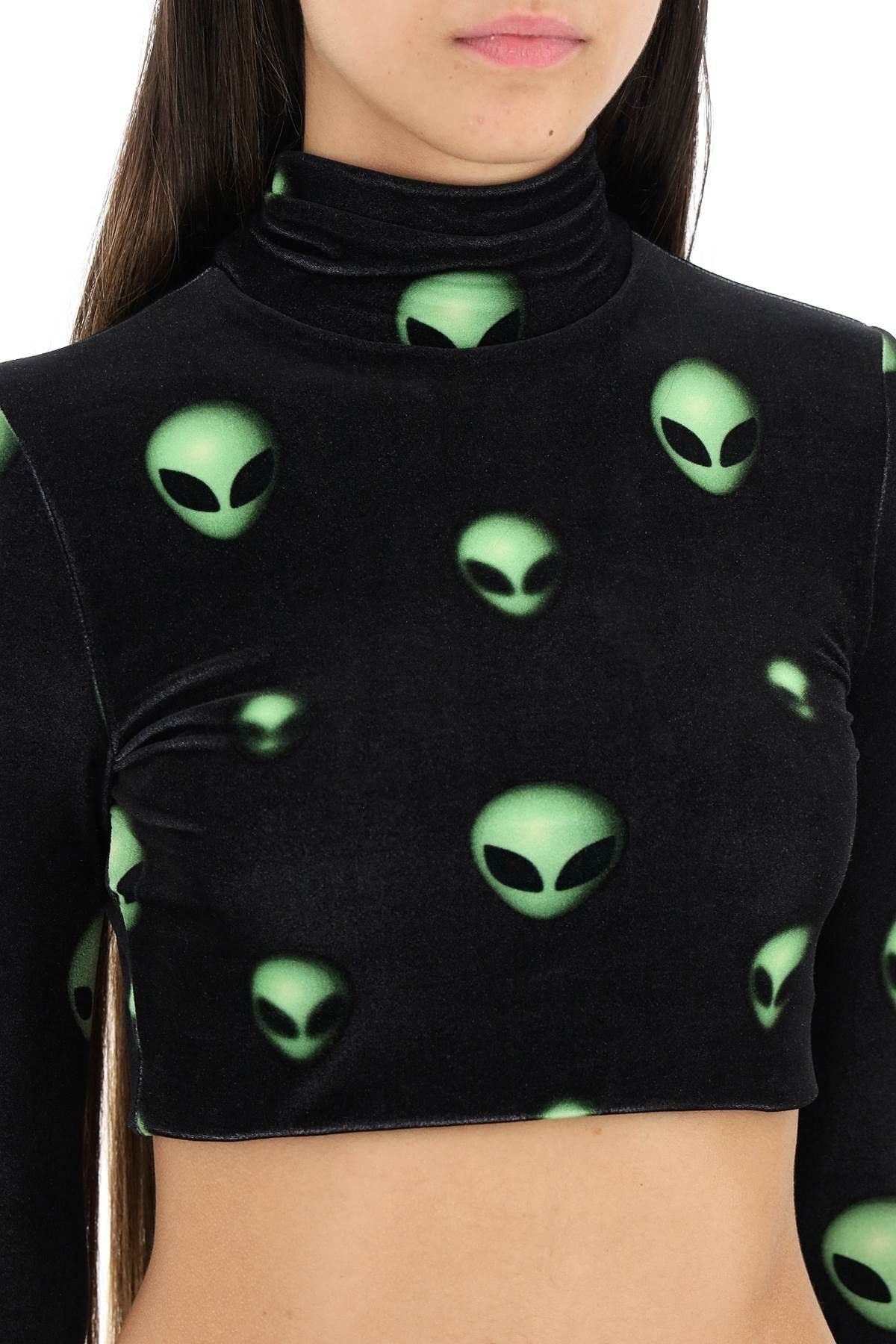 'ALIEN' CHENILLE CROPPED-TOP VETEMENTS - 5