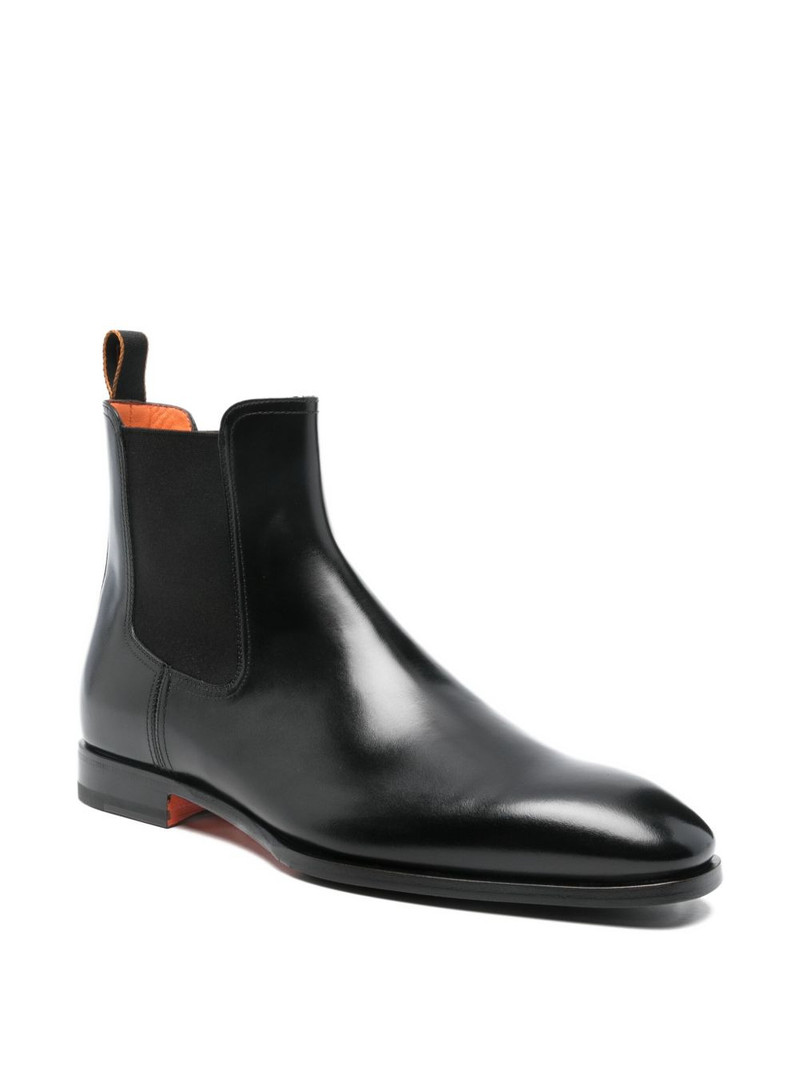 Santoni leather Chelsea boots outlook