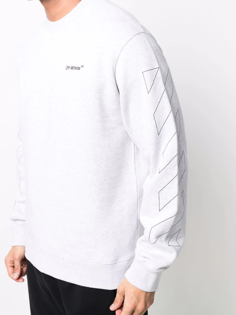 Diag outline crew-neck sweatshirt - 5