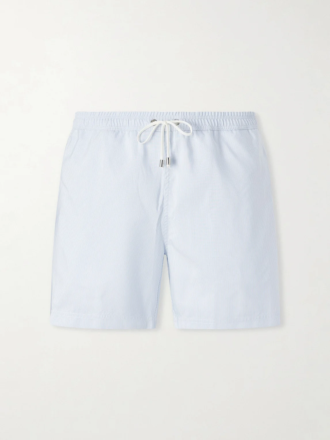 Fine Striped Straight-Leg Swim Shorts - 1