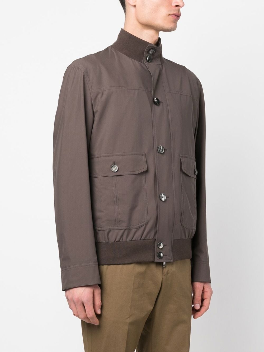 button-front bomber jacket - 3