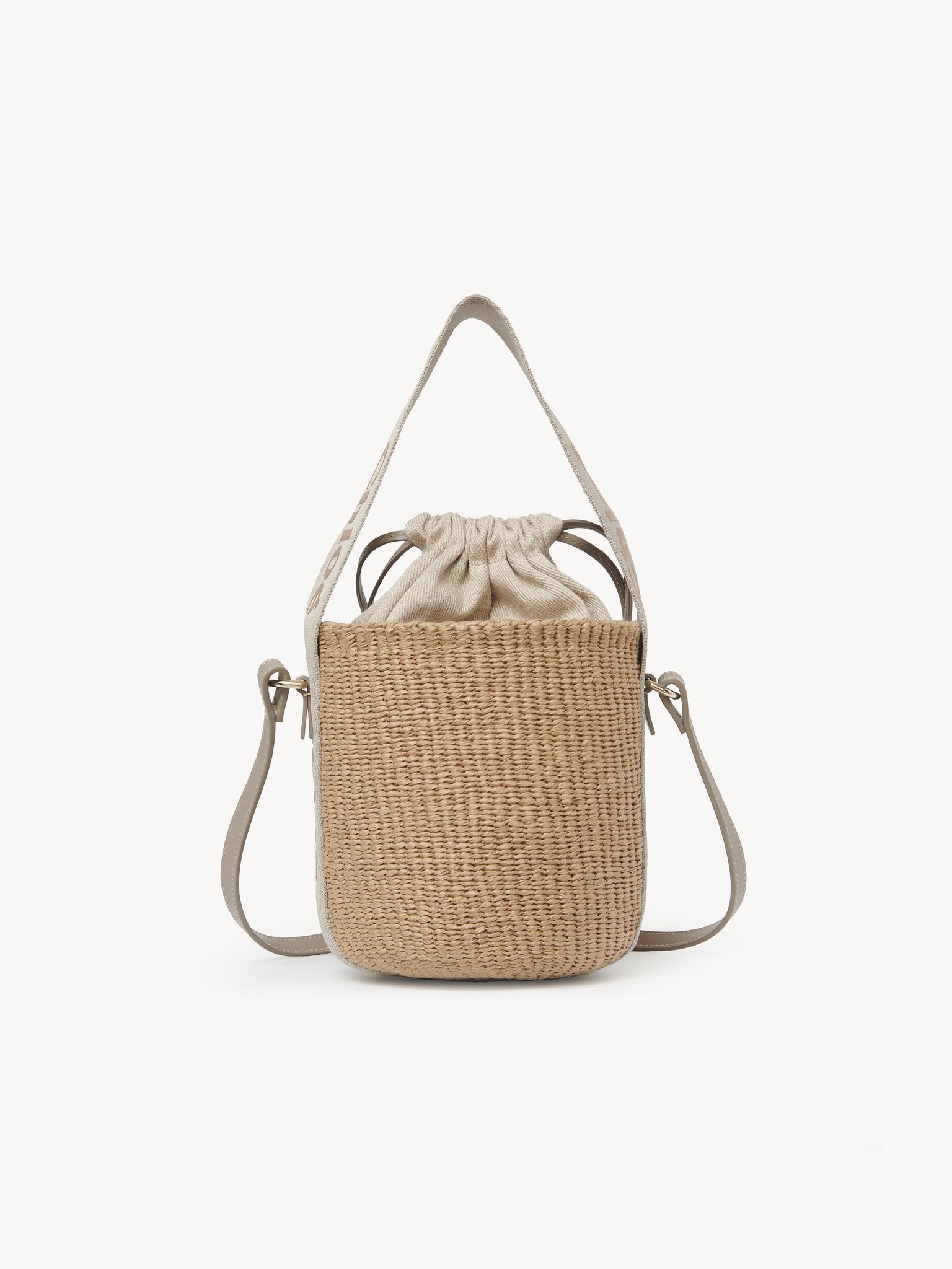 SMALL WOODY BASKET IN NATURAL FIBERS - 3