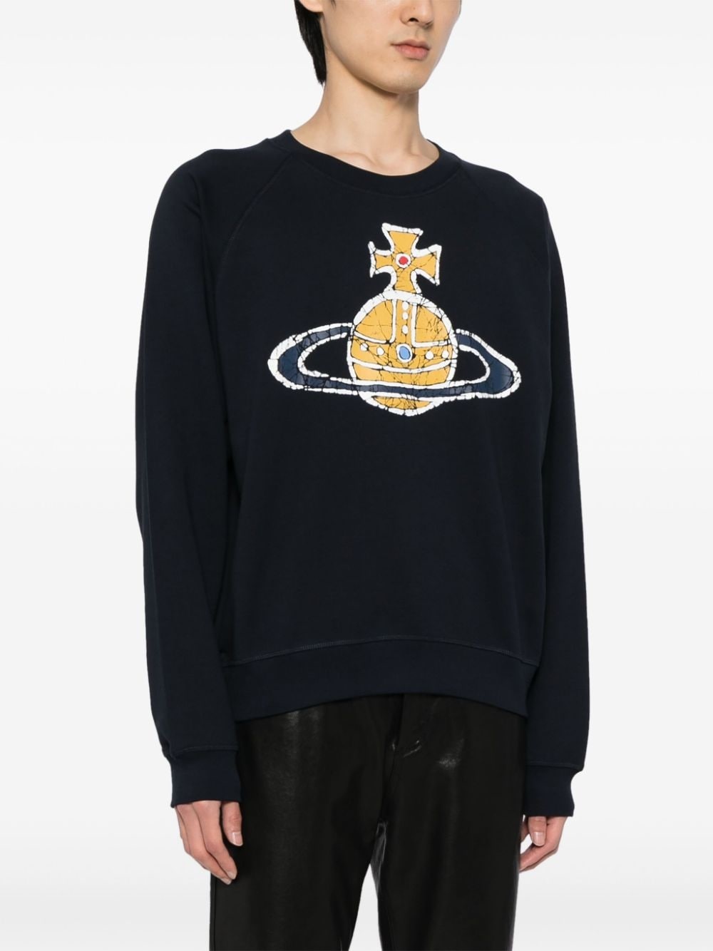 Orb-print cotton sweatshirt - 3