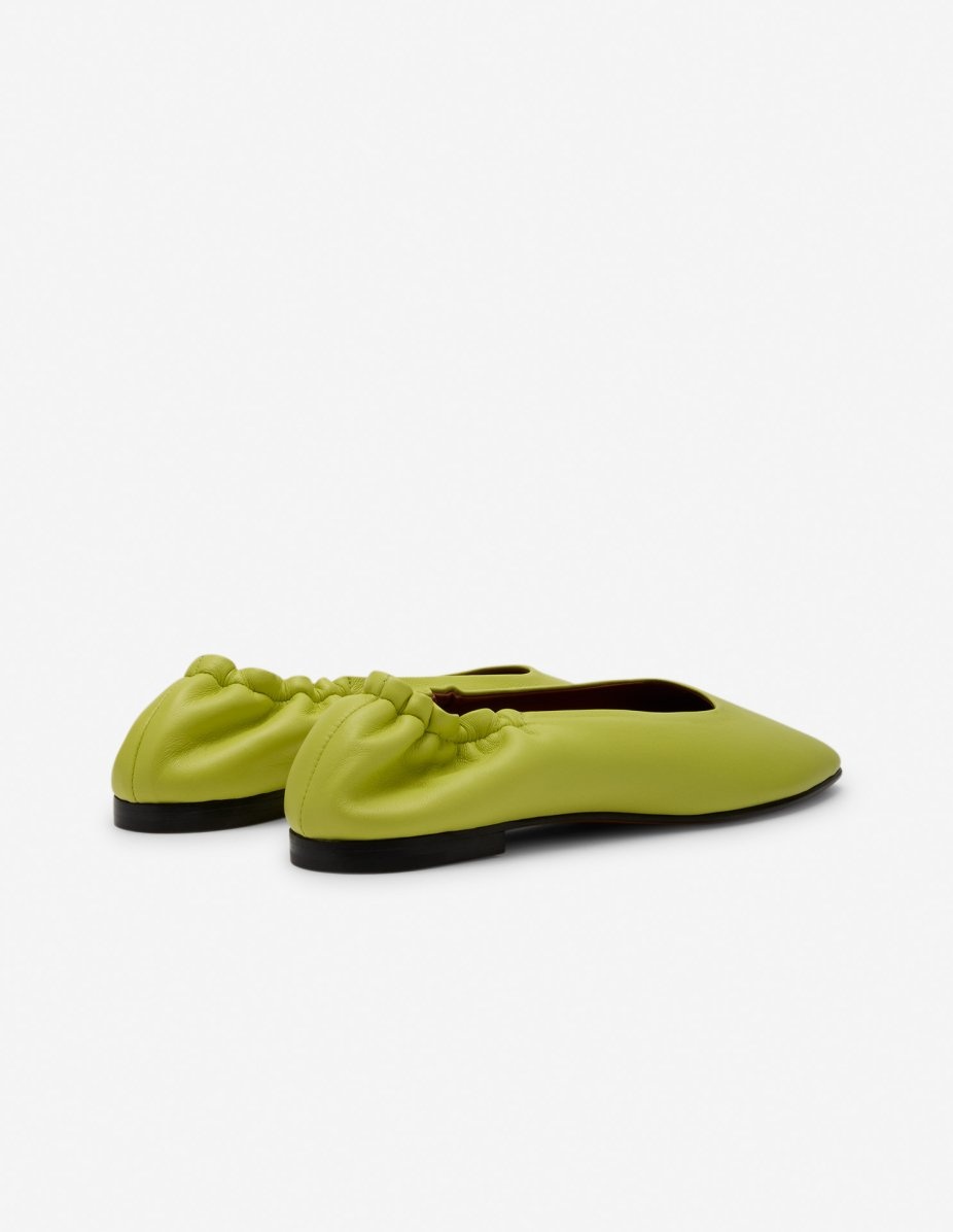 LEATHER FLAT BALLERINA - 3