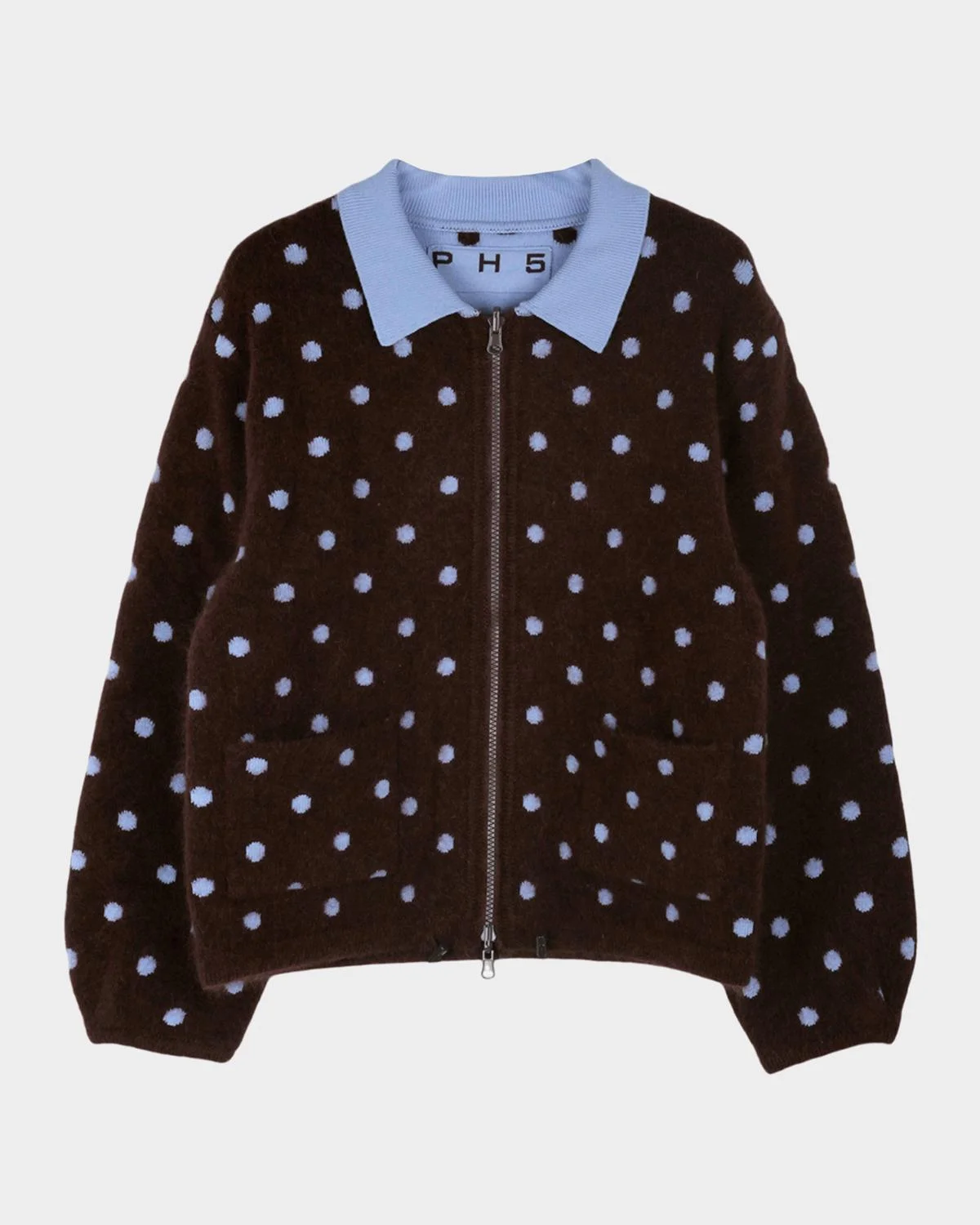 Halley Polka-Dot Knit Cardigan - 1