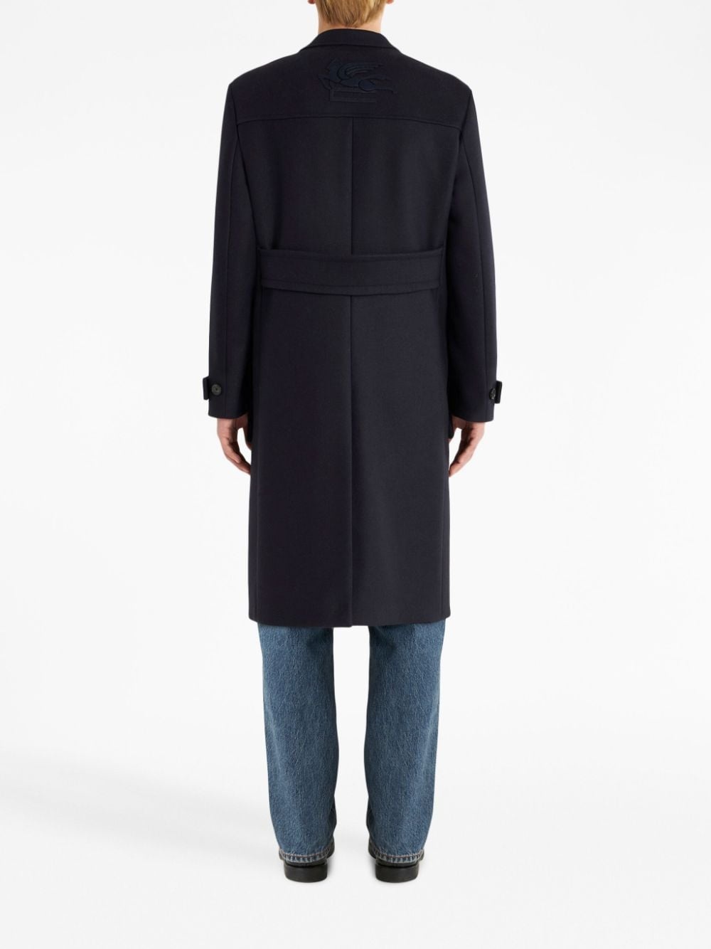 single-breasted cargo-pocket coat - 3